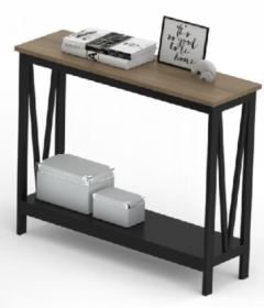 Console Sofa Table;  for Entryway;  Living Room;  Bedroom;  Industrial Entry Side Table with Classic V Design;  Easy Assembly