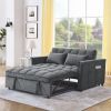 Sleeper Sofa, Convertible Sofa, Recliner, Bed, 3-in-1, 3-Position Adjustable Backrest, 2-Seater Sectional, Two Side Pockets, 2 Pillows for Living Room