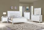 Sterling King 5 PC LED Bedroom set made with wood in White Color