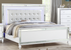 Sterling King 5 PC LED Bedroom set made with wood in White Color