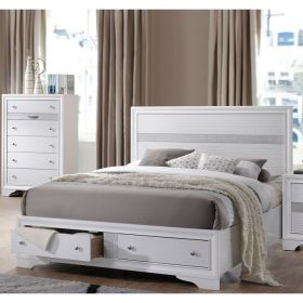 ACME Naima Eastern King Bed in White 25767EK