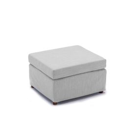 Single Movable ottoman for Modular Sectional Sofa Couch Without Storage Function, Cushion Covers Removable and Washable,Light Grey