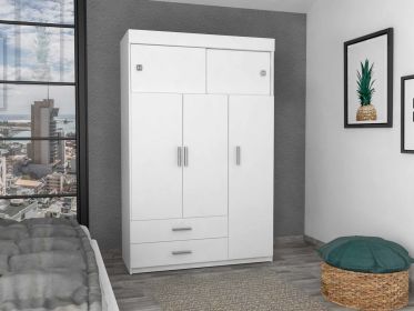 Kingswood 2-Drawer Rectangle Armoire White