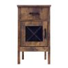 Farmhouse End Table Night Stand with USB Ports & Outlets 3 Tiers Storage