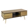 Coffee table, computer table, solid wooden leg support,Furniture Home Decor,Open Storage Shelf suitable Hidden Compartment for living room, dining roo