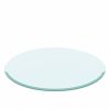 24" Round Tempered Glass Table Top Clear Glass 2/5 Inch Thick Beveled Polished Edge