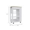 Prospect 5-Shelf 1-Drawer Kitchen Cart White and Light Oak