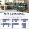 113.5'' Modular Sectiona Corduroy Sofa, Sectional Couches for Living Room U Shaped Sectional Couch with Storage Ottoman