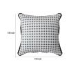 18 x 18 Handcrafted Square Cotton Accent Throw Pillow, Woven, Dotted Tile Design, White, Gray