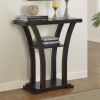 1pc Transitional Draper Console Table in Gray Finish Rectangular Table Top Open Storage Shelf Curve Legs Pedestal Style Base