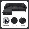 [VIDEO provided] [New] 100.4*64.6" Modern Sectional Sofa,L-shaped Couch Set with 2 Free pillows