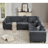 [NEW PACKAGING UPGRADE]Oversized Modular Sectional Sofa Set, L Shaped Couch,Corduroy ,Upholstered,Deep Seat,,5 Seat,5 Throw pillow and 6 back cushion