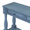 TREXM Console Table 63" Long Console Table with Drawers and Shelf for Entryway, Hallway, Living Room (Navy, OLD SKU: WF299371AAM)