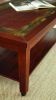 Classic Coffee Table with Bottom Shelf - Antique Focal Point - Wooden Construction, Brown Finish, Mobility