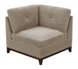 Camel Chenille Fabric Modular Sectional 6pc Set Living Room Furniture Corner Sectional Couch 3x Corner Wedge 2x Armless Chairs and 1x Ottoman Tufted B