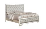 Madison King 4pc Upholstery Bedroom Set Made with Wood in Beige