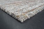 Ezra Ivory, Blue, Orange, and Rust Olefin Shag Area Rug 8x10