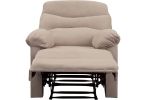 Arcadia Recliner (Motion) in Beige Woven Fabric