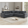 [NEW PACKAGING UPGRADE]Oversized Modular Sectional Sofa Set, L Shaped Couch,Corduroy ,Upholstered,Deep Seat,,5 Seat,5 Throw pillow and 6 back cushion