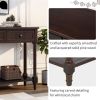 Console Table Traditional Design with Two Drawers and Bottom Shelf (Espresso)