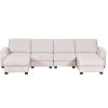 U_STYLE 3 Pieces U shaped Sofa with Removable Ottomans