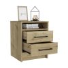 Nightstand Cartiz, Two Drawers, Light Oak Finish