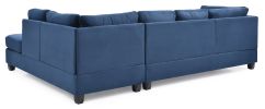 Glory Furniture Malone G630B-SC Sectional ( 3 Boxes) , NAVY BLUE