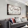 Family is Important Quotes Canvas Wall Art for Living Room|Family Wall Art|Family Prints Signs Framed|Family Wall Decor|Retro Picture Painting Artwork