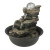 8.3inches Rock Cascading Tabletop Fountain with LED Light for Home Office Bedroom Relaxation