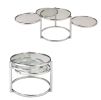 Modern Nesting Coffee Table With Clear Glass and Chrome