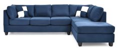 Glory Furniture Malone G630B-SC Sectional ( 3 Boxes) , NAVY BLUE