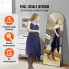 VEVOR Arched Full Length Mirror, 65'' x 22'', Large Free Standing Leaning Hanging Wall Mounted Floor Mirror with Stand Aluminum Alloy Frame