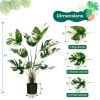 2 Pack 4 Feet Artificial Monstera Deliciosa Plants for Home Office