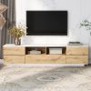 Modern TV stand for TVs up to 80'' , Media Console with Multi-Functional Storage, Entertainment Center with Door Rebound Device, TV cabinet for living