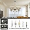 8 Lights K9 Crystal Chandelier With Chains Elegant Crystal Ceiling Lamp Home Decor