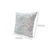 18 x 18 Square Accent Pillow, Paisley Floral Pattern, Soft Cotton Cover, Soft Polyester Filling, Blue, White