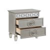 ACME Varian Nightstand, Silver & Mirrored Finish BD01280