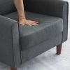 Single sofa chair for bedroom living room with four wooden legs