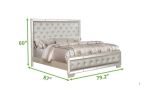 Madison King 4pc Upholstery Bedroom Set Made with Wood in Beige