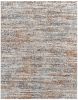 Ezra Ivory, Blue, Orange, and Rust Olefin Shag Area Rug 8x10