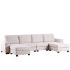 U_STYLE 3 Pieces U shaped Sofa with Removable Ottomans