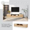 Modern TV stand for TVs up to 80'' , Media Console with Multi-Functional Storage, Entertainment Center with Door Rebound Device, TV cabinet for living