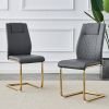 Comes with faux leather cushioned seats, living room chairs with metal legs, suitable for kitchen, living room, bedroom, and dining room side chairs,