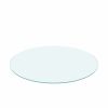 24" Inch Round Tempered Glass Table Top Clear Glass 1/4" Inch Thick Flat Polished Edge