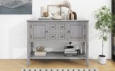 TREXM Cambridge Series Ample Storage Vintage Console Table with Four Small Drawers and Bottom Shelf for Living Rooms, Entrances and Kitchens (Antique