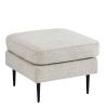 Living Room Upholstered Sofa with high-tech Fabric Surface/ Chesterfield Tufted Fabric Sofa Couch, Large-White.