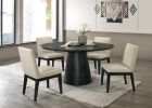 ACME Froja Round Dining Table, Black Finish DN01802