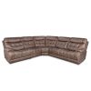 5-Piece Modular Reclining Sofa Sectional - Power Headrest, Power Footrest - Ultimate Relaxation and Customizable Configuration - Button Tufted Design