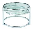 Modern Nesting Coffee Table With Clear Glass and Chrome