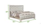 Madison Queen 5 Pc Upholstery Bedroom Made with wood in Beige